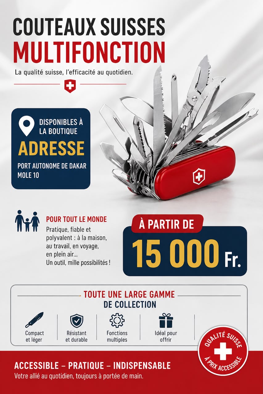 Couteaux Suisses Multifonction Victorinox — à partir de 15 000 FCFA